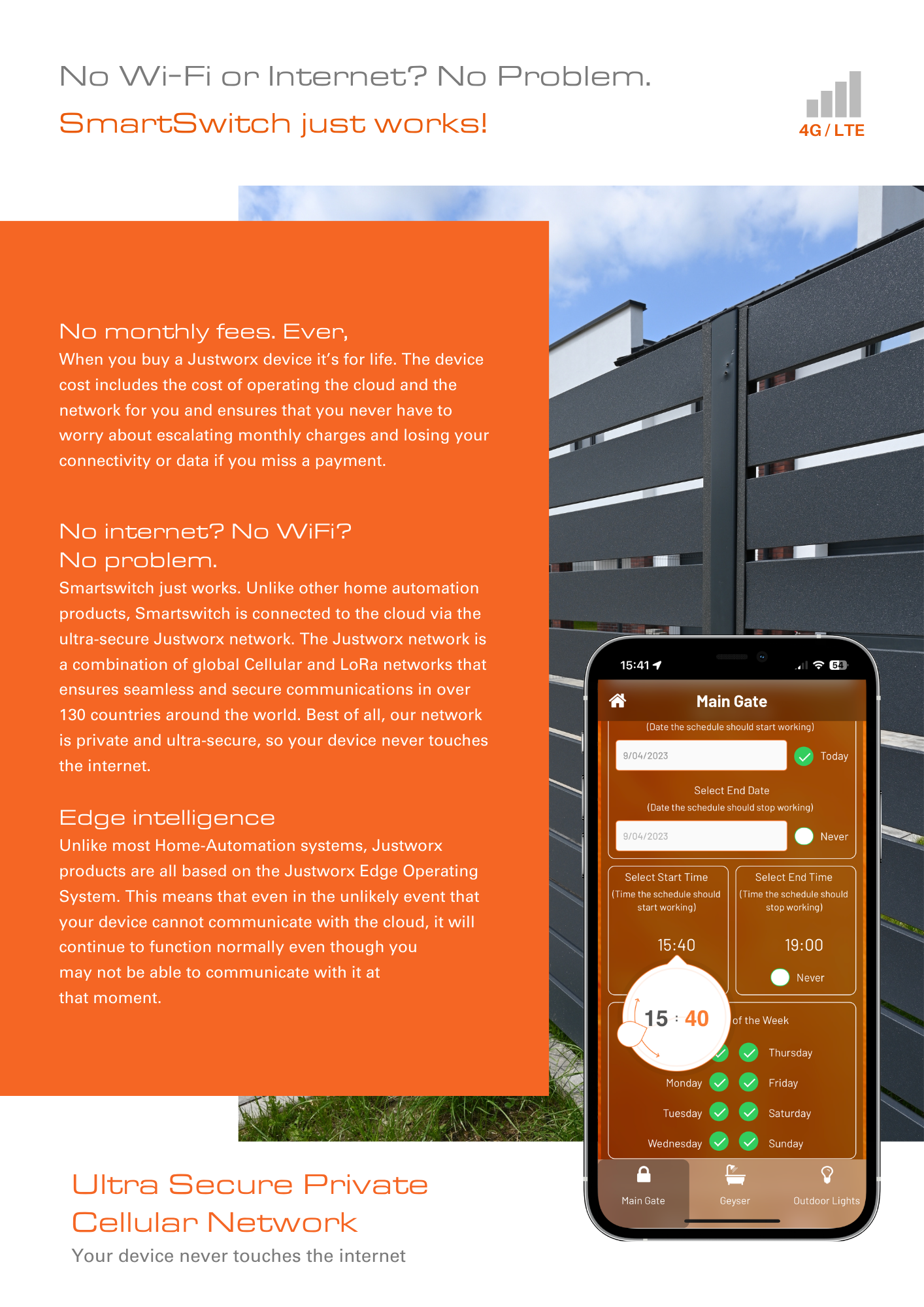 Justworx SOLO - Stand-alone 4G Gate / Garage Controller