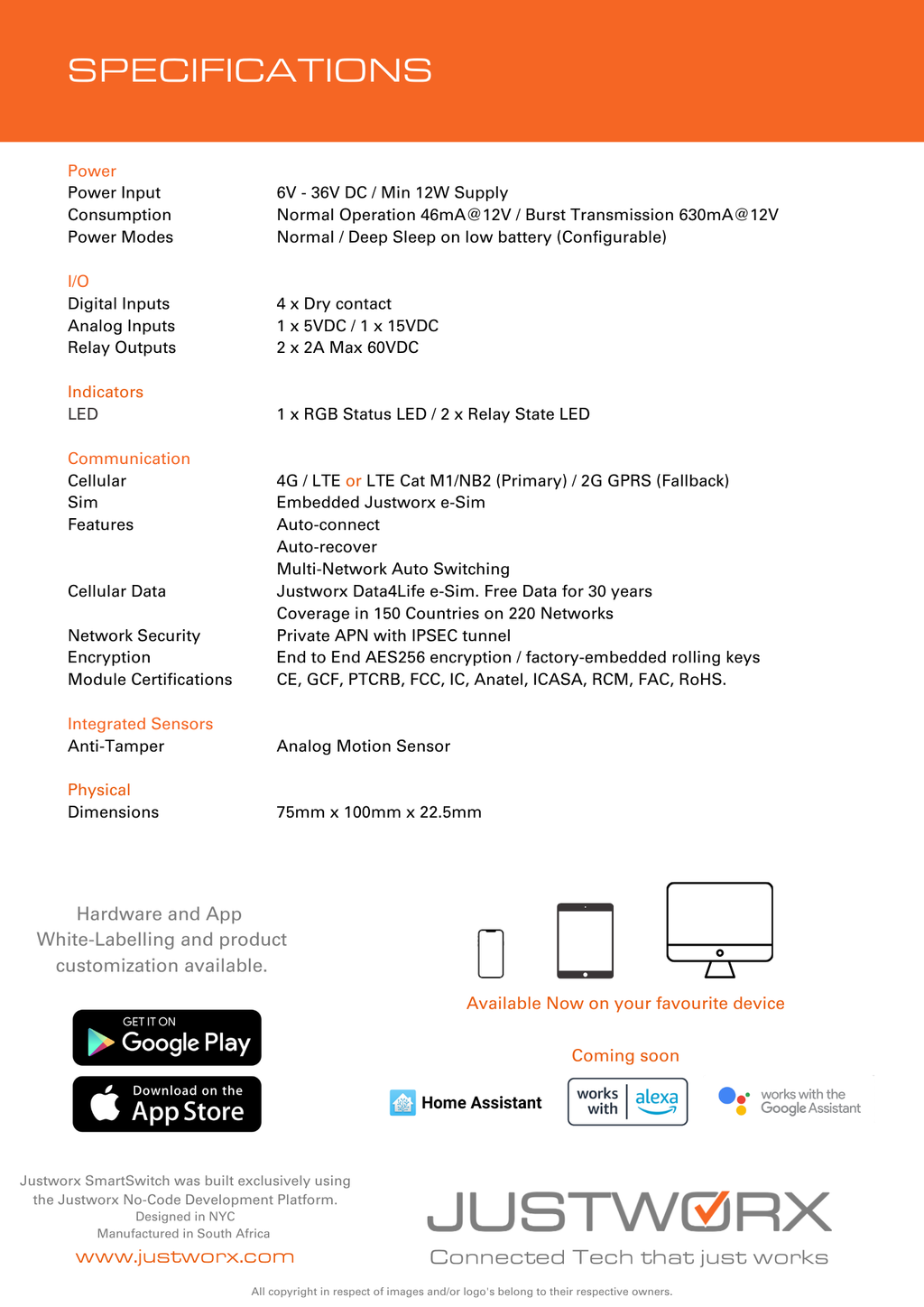 Justworx SOLO - Stand-alone 4G Gate / Garage Controller